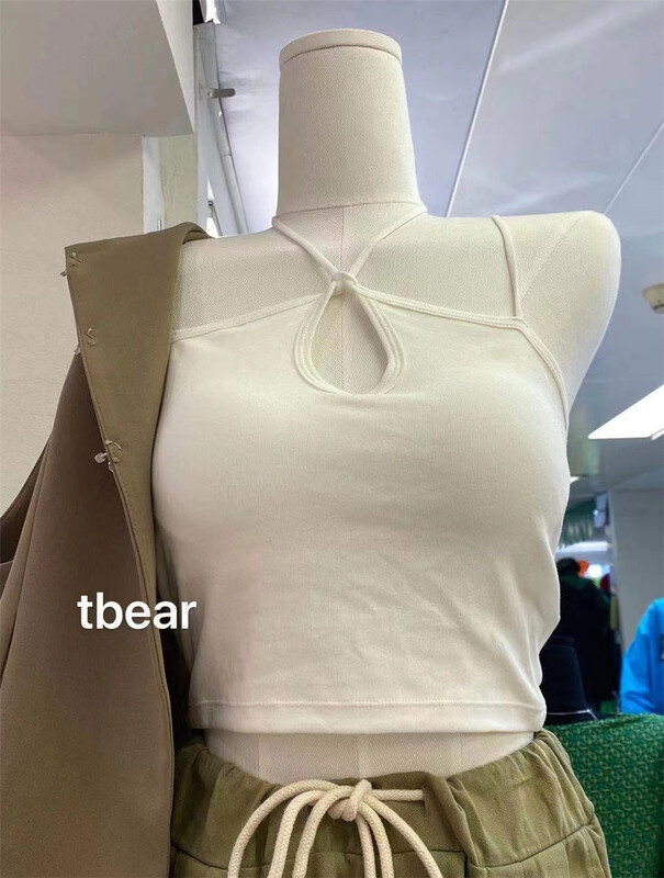 [t.bear] Korean hollow out design hanging neck vest 235# zxx