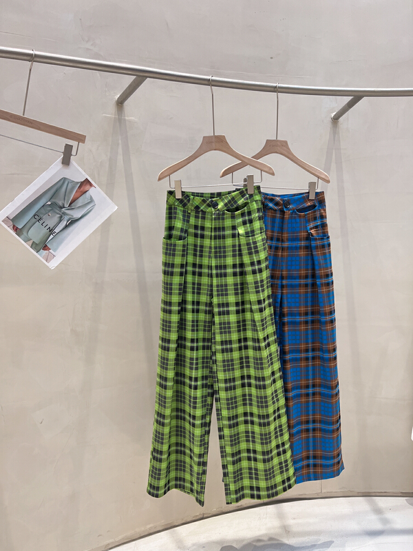[o.shazidian] Korean Plaid versatile trousers 1380# CSX
