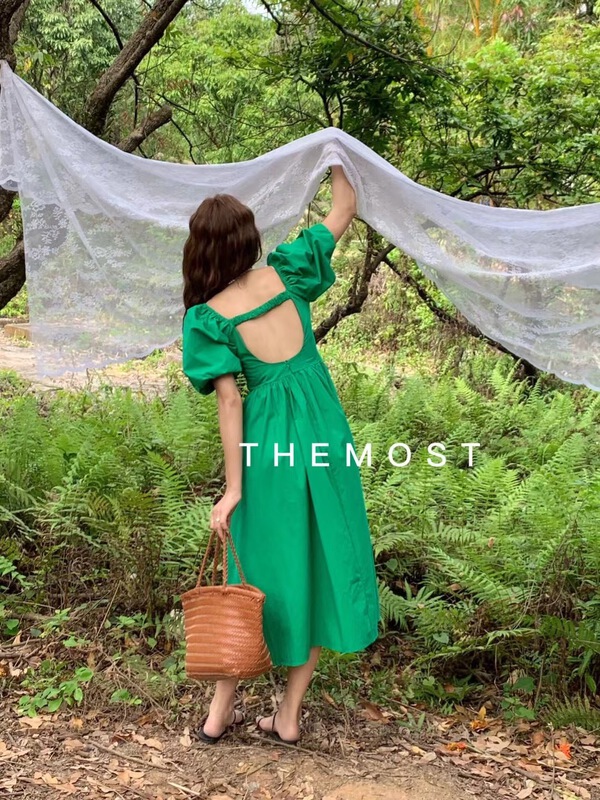 New in early summer! [the most] Korean slim square neck dress ys1-8820# HBx
