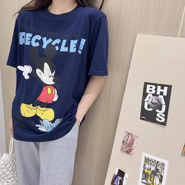 New in early summer! [trust] crew neck loose cartoon print short sleeve T-shirt 67580# ozq