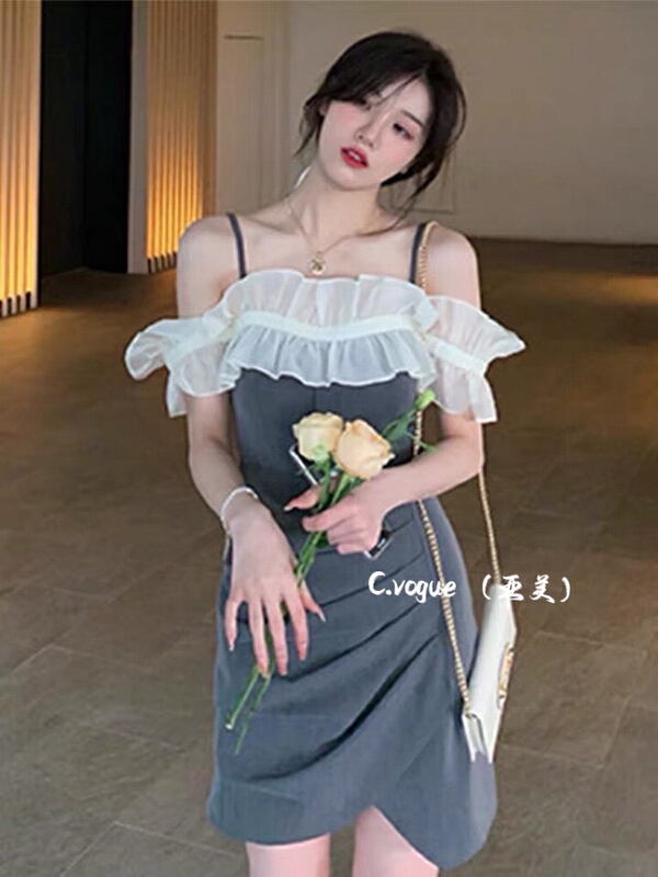 [c.vogue] French style Pleated Dress 2861# PCZ