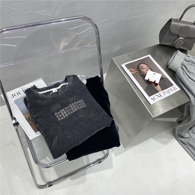 goods in stock! New year in early spring! [object reaction] Korean round neck letter short sleeve T-shirt j138-1001# FF