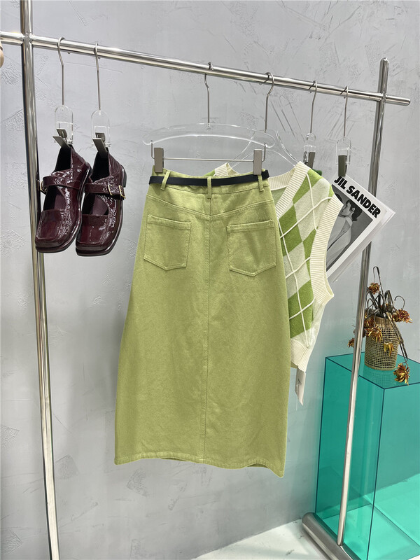 Cxdhh / new in early spring! [Boran buran] Korean version simple straight skirt (with belt) ys1-xb3-22b6033q# HLL