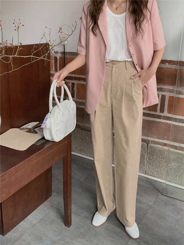 [simnice] loose and textured trousers p2161# cqw