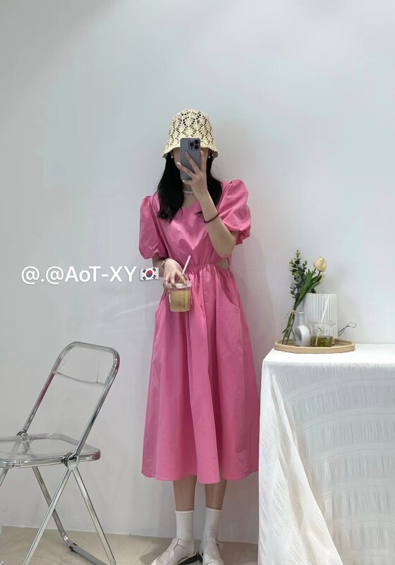 New in early summer! [AOT] Korean slim square neck dress 5126# XYY