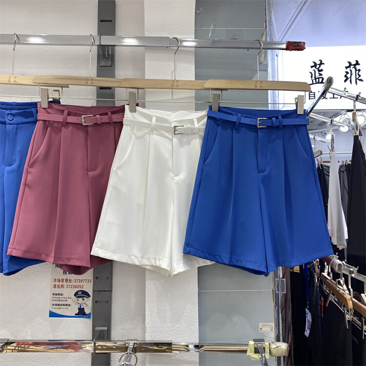 New in early summer! [chenru] casual simple five point casual shorts (with belt) 8809# hjy