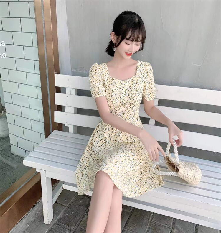 [Mori shallow wind] broken flower temperament thin dress ys1-8383# XYJ