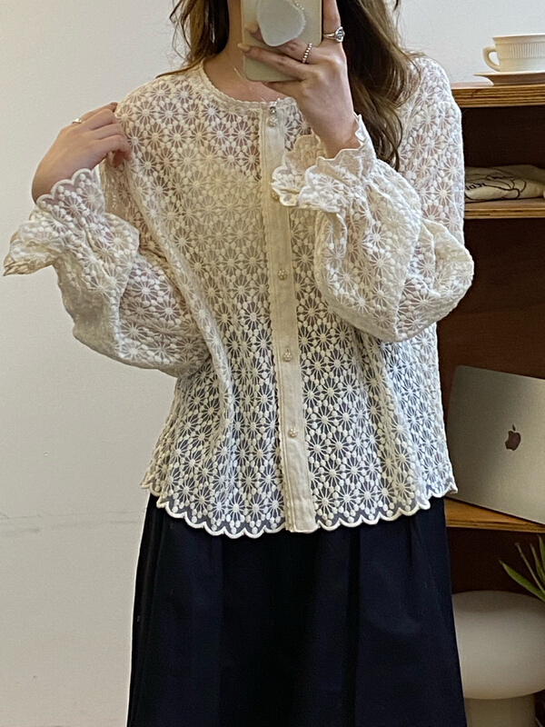 New year in early spring! [tototellme] Korean style embroidered blouse 20248# HBx