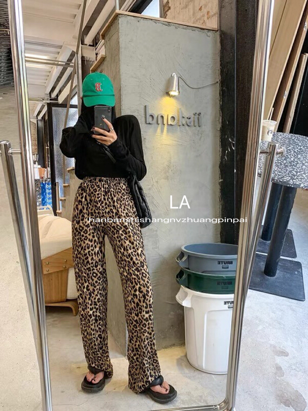 【LAQSSY】韓版高腰復古寬鬆顯瘦直筒休閒褲  6365#  ZYH