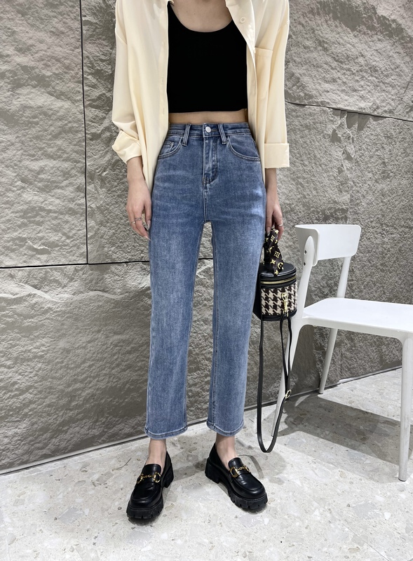 New year in early spring! [Mi & Co Wu] versatile high elastic smoke tube jeans cm8628# hjy