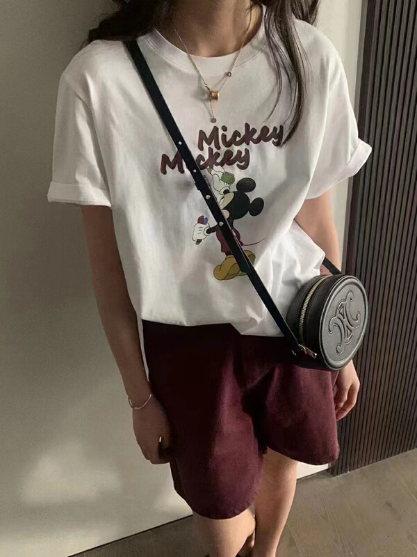 New in early summer! [rich Papa] Korean cartoon Mickey round neck short sleeve T-shirt t258# zxx