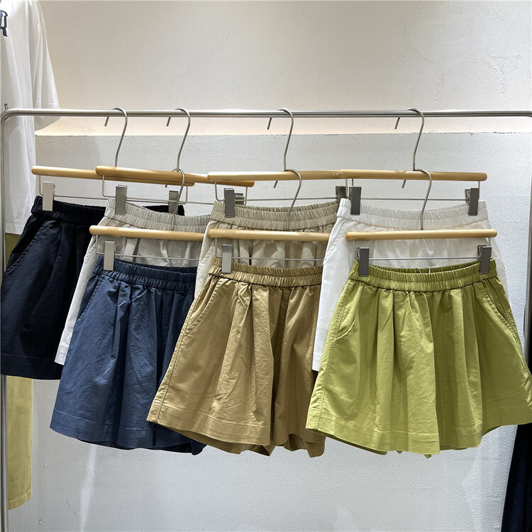 [twenty printed wood] high waist comfortable Korean casual shorts 99702-1# L