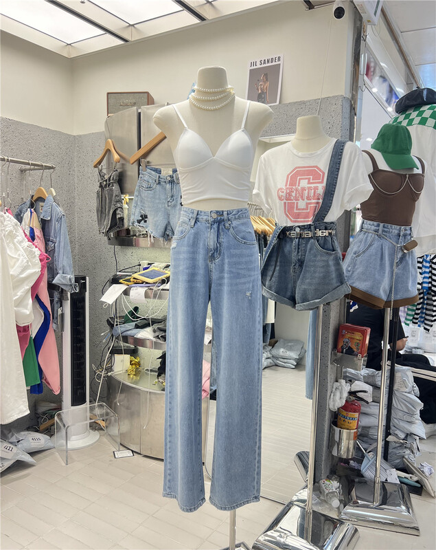 New in early summer! [X1] fashion slim wide leg jeans w292# LSL