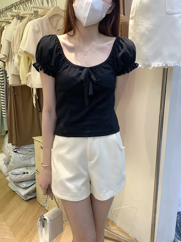 [as] design high waist simple casual shorts 3366# hjy