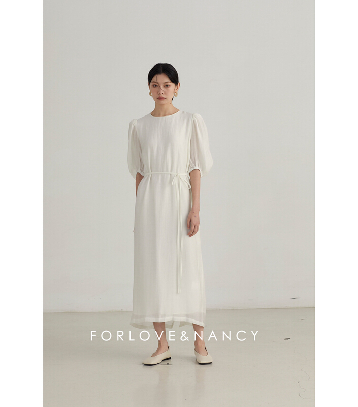 New year in early spring! [FN] Korean simple temperament dress (with waist rope) nb2laa150# cqw