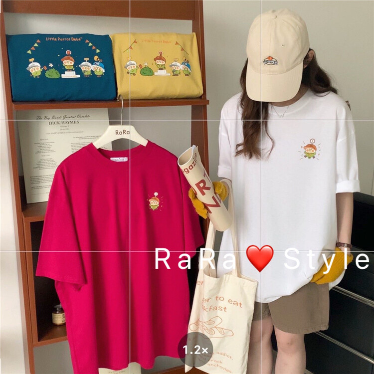 [rara] round neck lazy fashion short sleeve T-shirt 19105# LSL