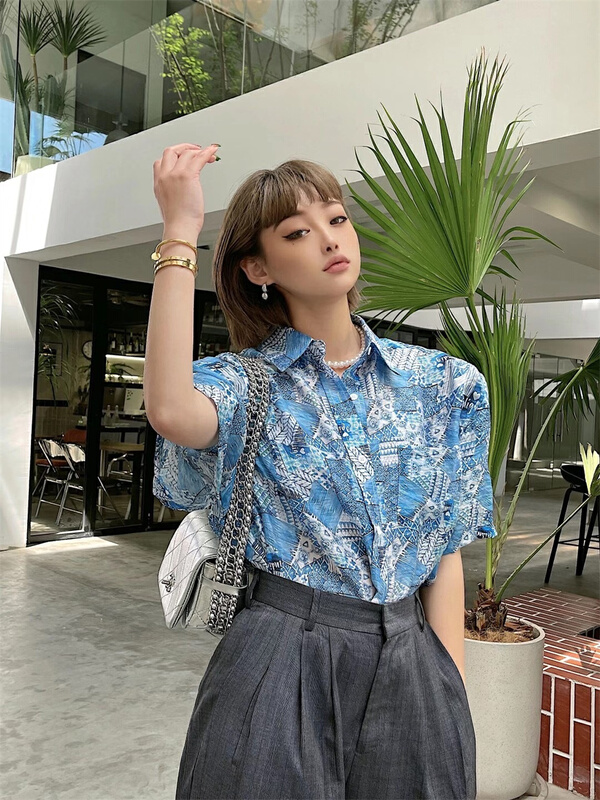 [open] Korean fashion short sleeve shirt 3686# ozq