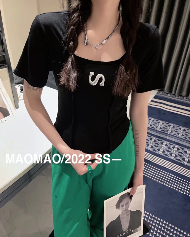 Original price 32.71! New in early summer! [Maomao] Pullover Korean letter short sleeve T-shirt 738# WTT