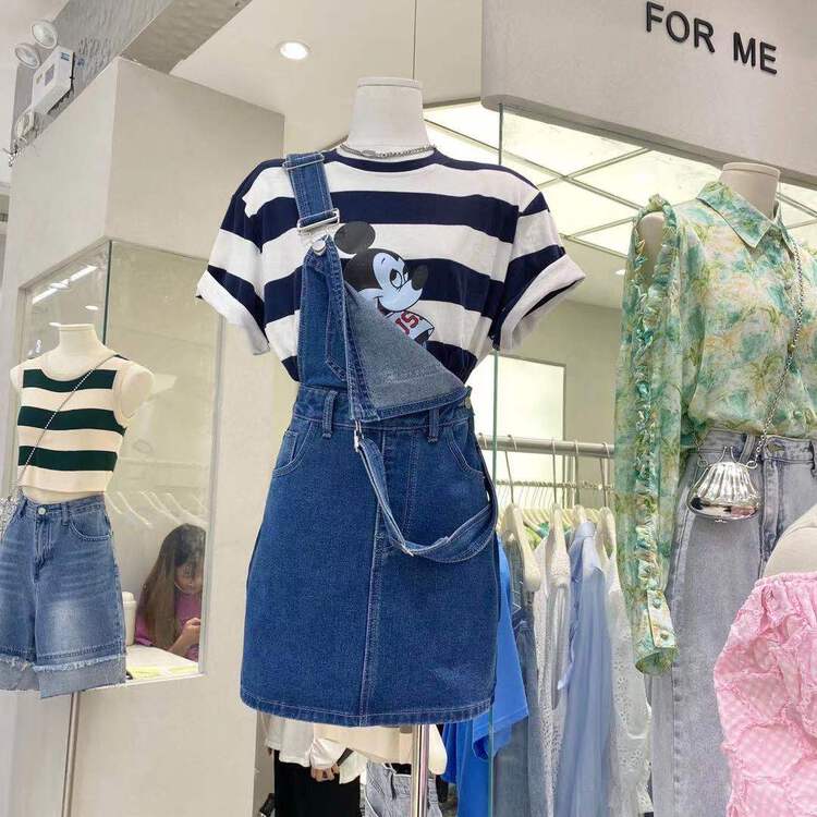 goods in stock! New in early summer! [for me] simple and versatile loose strap skirt s11# zxl