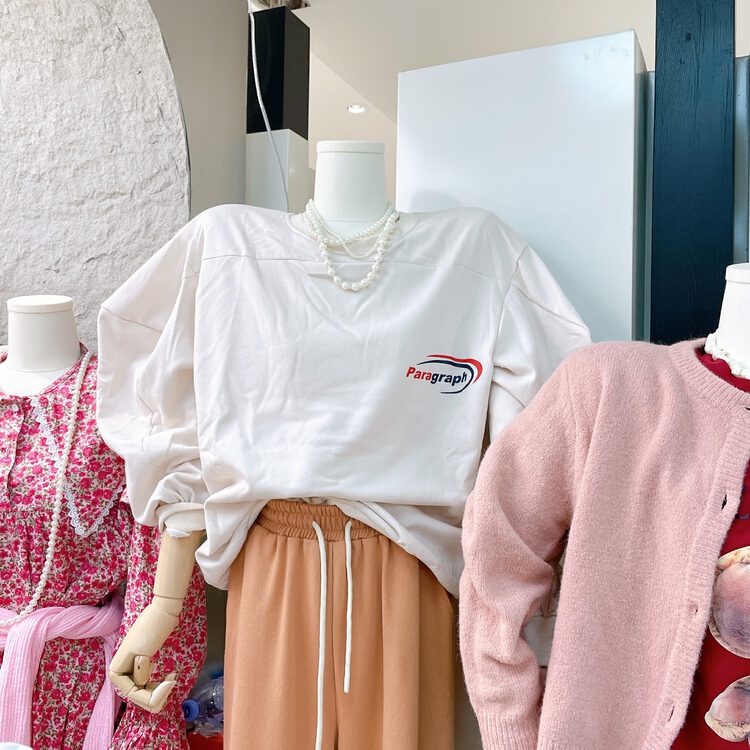 goods in stock! New year in early spring! [dodo] Korean round neck printed sweater ys1-901# zyh