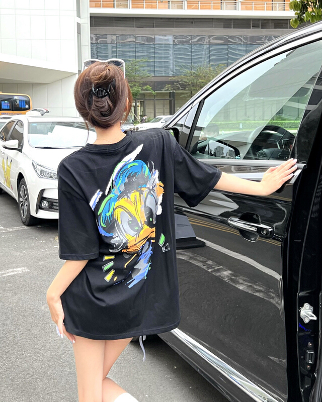 [Dake family] Donald Duck men's and women's printed short sleeve T-shirt 5166# zjy