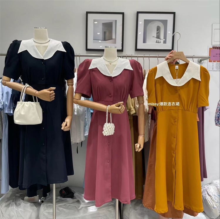 New in early summer! [miss. Y] Korean bubble sleeve waist dress 9002# zxx