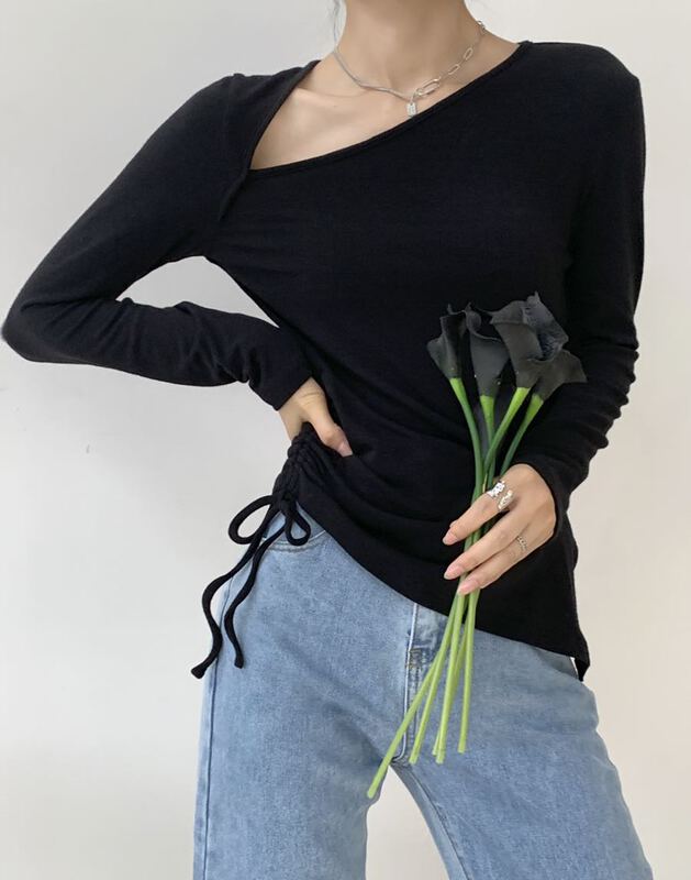 [context sense] Korean side neck knit bottoming shirt mnc563# CLS