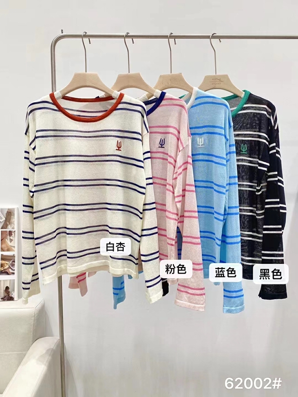 [city light] striped contrast loose knit 62002# XJ