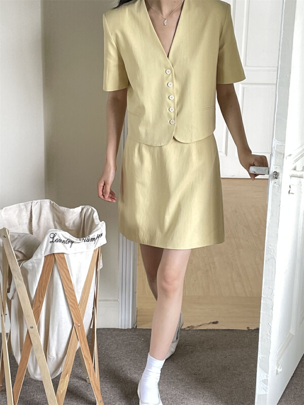 [clean space] simple and versatile Hip Wrap Skirt 31260# CLS