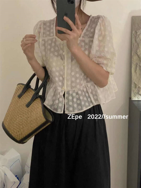 [Ze] single breasted comfortable Korean shirt 3066# ll