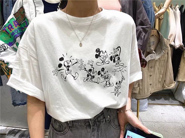 [Jijile] personalized printing casual loose short sleeve T-shirt 0004# PCZ