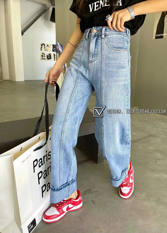 New year in early spring! [fairy tale princess] huge foreign style back waist adjustable jeans 3033# hjy