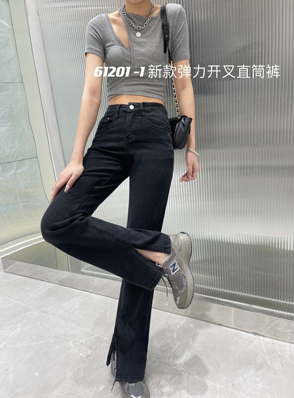 Original price 111.97! New year in early spring! [coco] elastic straight versatile jeans 61201-1# LSL
