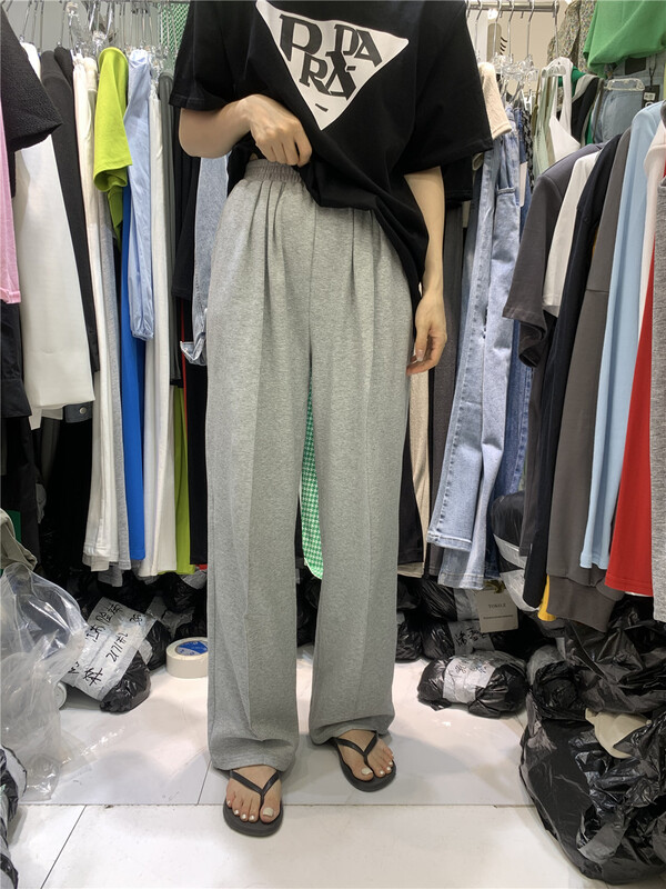 【TOKO.Z】純色寬鬆鬆緊腰休閒褲  2238-1#  CQW