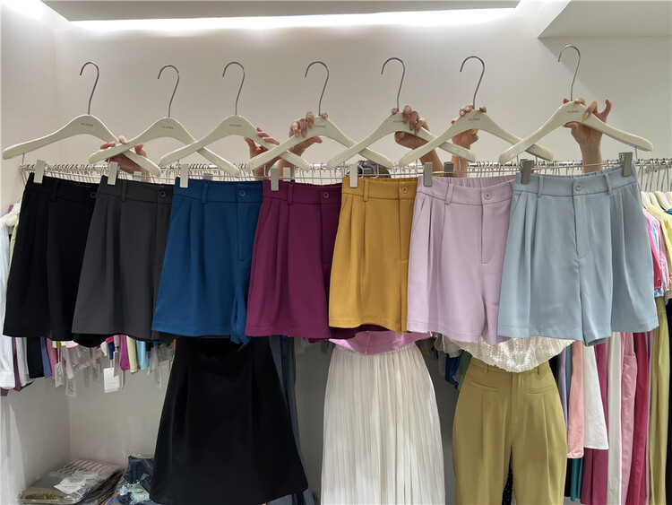[feeding] Korean solid color loose casual shorts 8892-e5# cqw