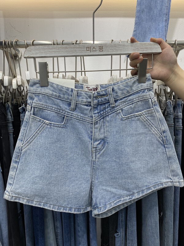 [x2 fansiyu] Korean slim and versatile denim shorts 3270# WTT