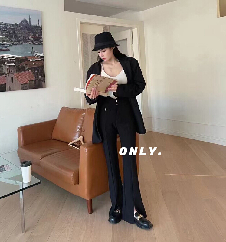 New year in early spring! [only] high waist elastic flared pants show thin and high casual pants 282# JJ