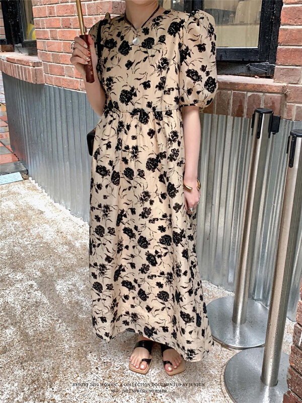 goods in stock! New year in early spring! [DT class] flower elegant slim dress 4557# XYJ