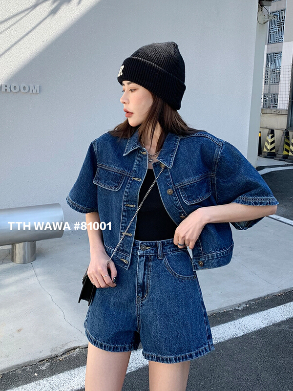 New year in early spring! [Wawa] Korean versatile short denim jacket 81001# ozq