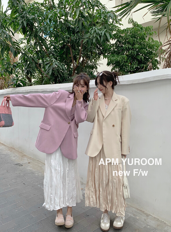 goods in stock! New year in early spring! [APM yuroom] Korean casual shoulder pad suit 22607# LSL