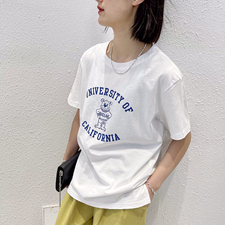 New in early summer! [ziyijia] casual letter printed short sleeve T-shirt 0086# WTT