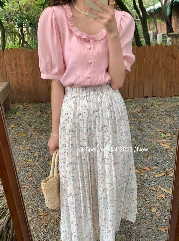 New in early summer! [5pet] Korean slim floral skirt 8016-1# XYY
