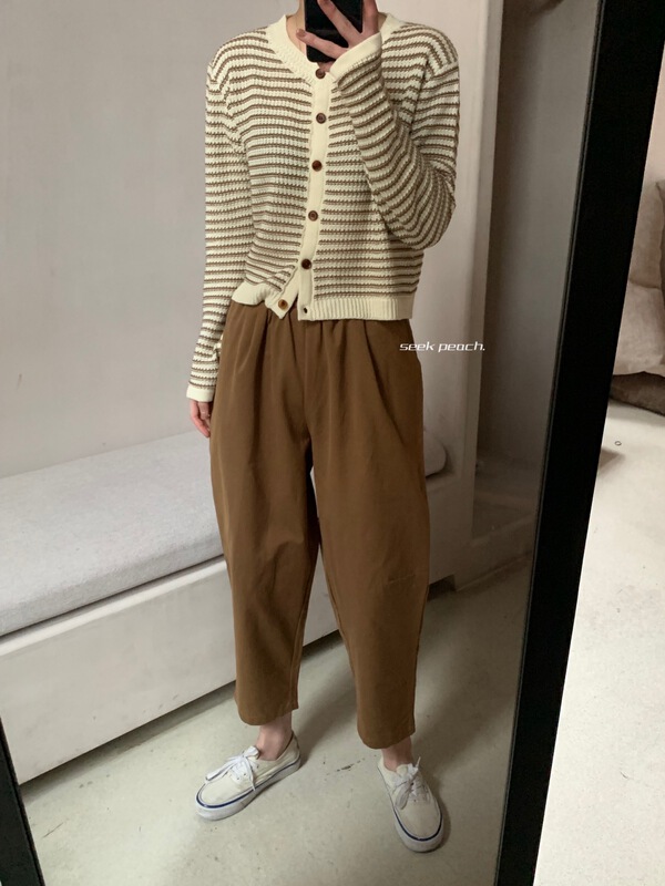 goods in stock! New year in early spring! [seek peach] straight comfortable Korean casual pants x602# ll