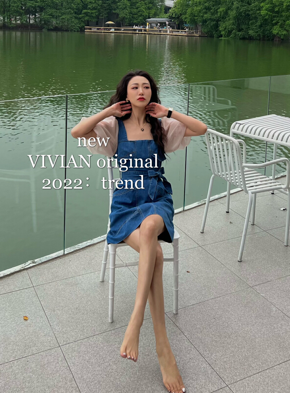 【VIVIAN】泡泡袖韓版修身顯瘦連衣裙(配腰繩)  90166#  ZXX