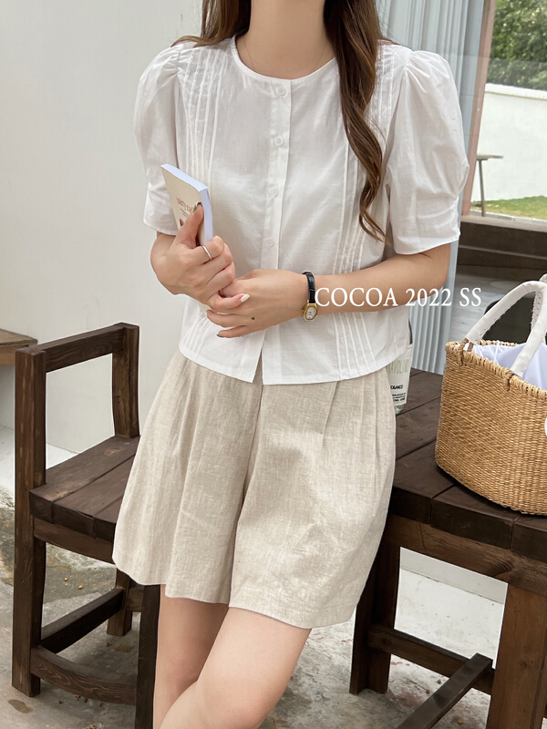 New in early summer! [cocoa] Korean heavy craft versatile shirt 3111# L