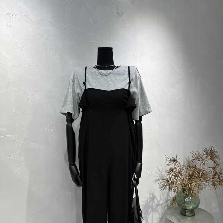 [YBS] Korean comfortable clean short sleeved T-shirt (with belt) (T-shirt only) ys1-93014# hyy