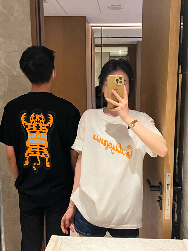 New in early summer! [ing] funny tiger loose short sleeve T-shirt 3834# ZZL