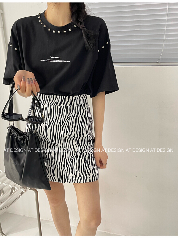 goods in stock! New year in early spring! [at] casual zebra slim skirt 93112# LSL