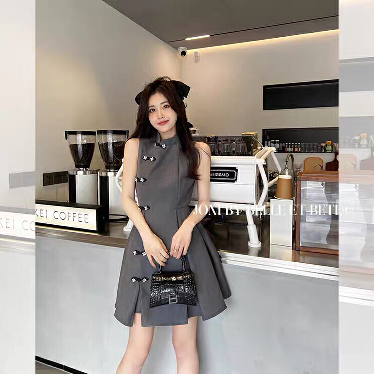 [L.L studio] improved cheongsam buckle dress 7662# PCZ