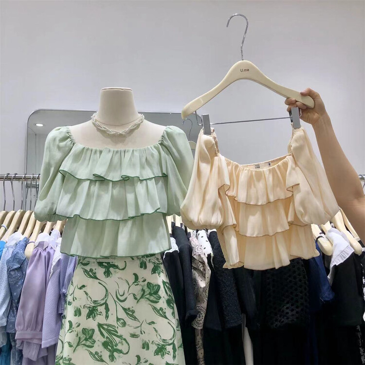 [u.me] elegant square neck small shirt 18869# hjy